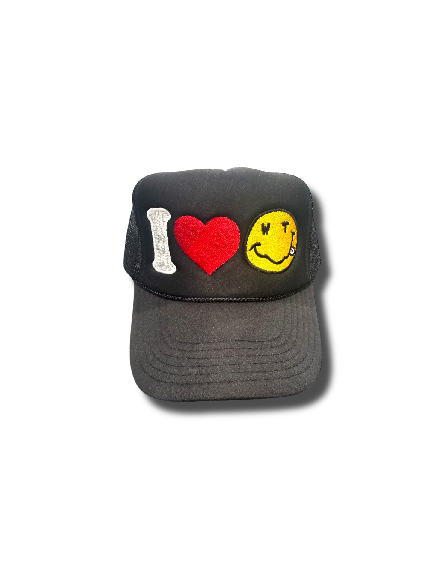 I Luv Smiley (Black) Trucker
