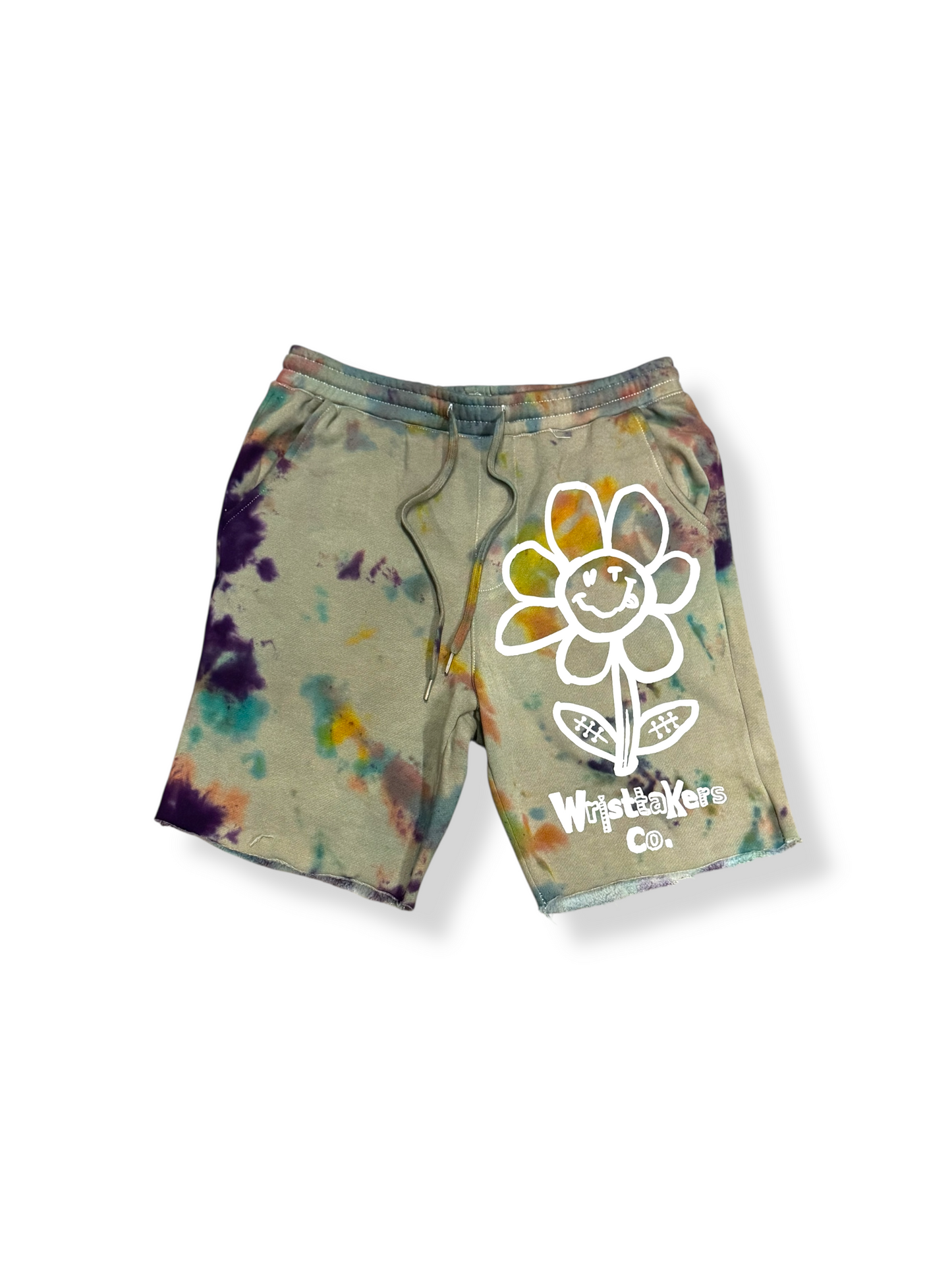 Wristtakers Co. “Smiley Bloom” Tie-Dye Shorts