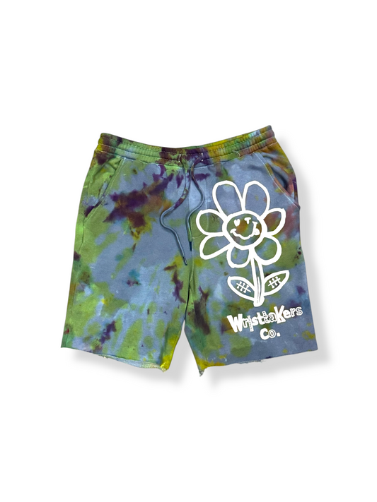 Wristtakers Co. “Smiley Bloom” Tie-Dye Shorts
