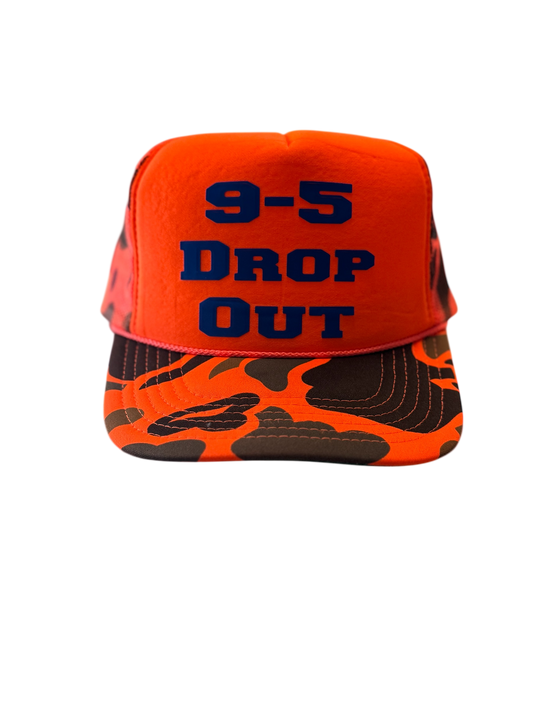 9-5 Drop Out Trucker (Orange Camo)